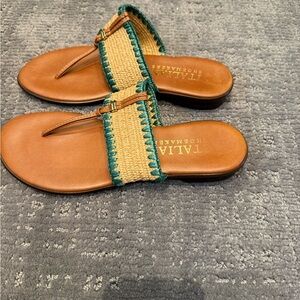 Italian Shoemakers Brown and Green Sandals